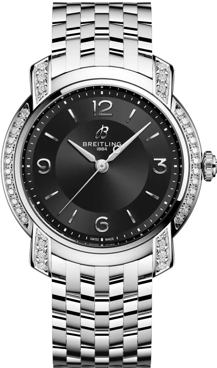 Breitling Lady Premier 32 Black Dial Gem-Set Quartz Ladies Watch