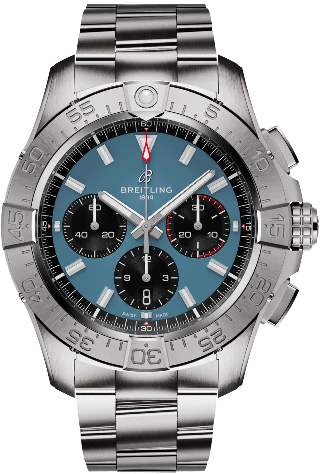 Breitling Avenger B01 Chronograph 44 Blue Dial Steel Automatic Mens Watch