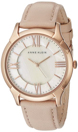 Anne Klein Leather Ladies Watch AK-1010RGLP