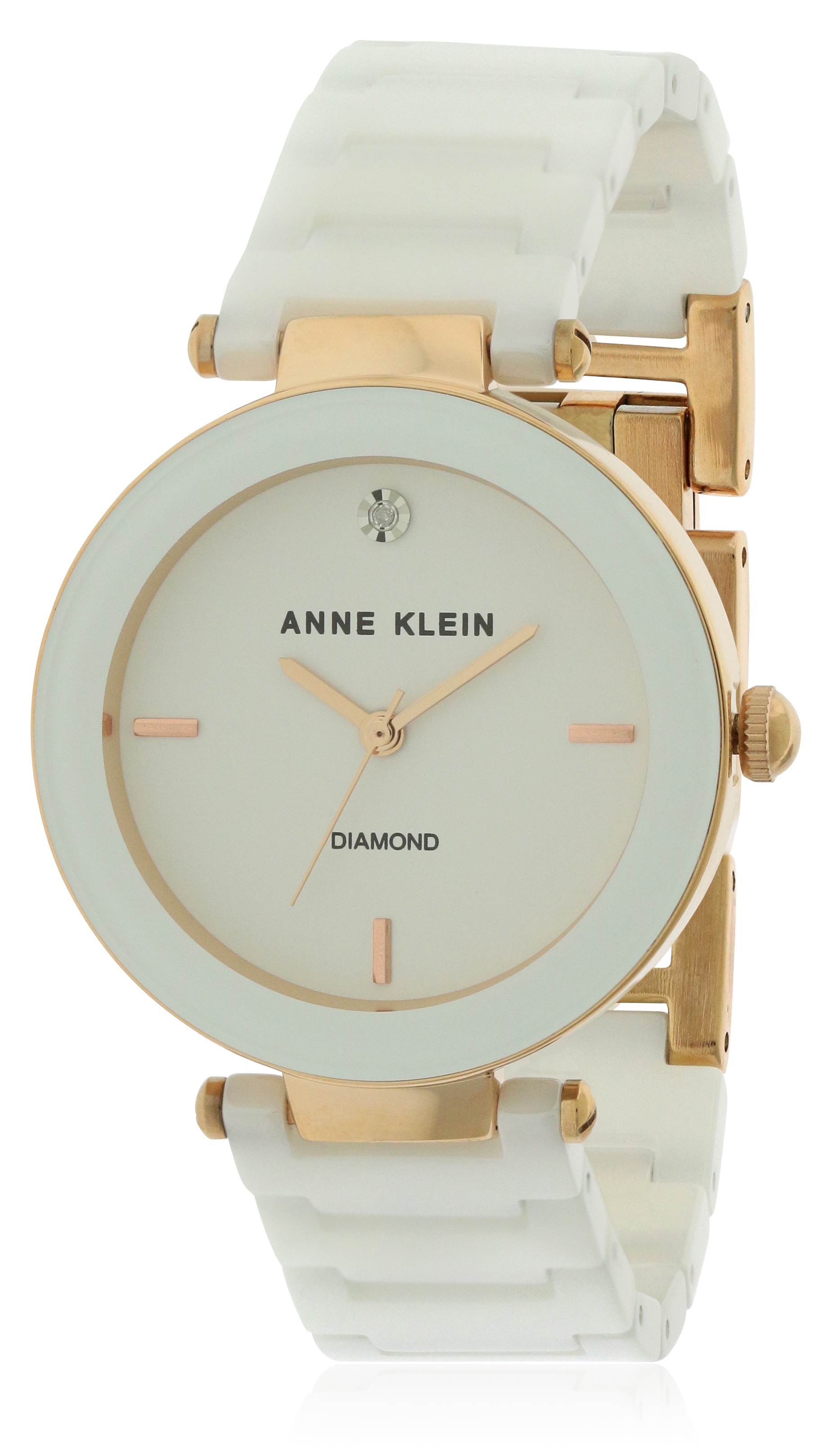 Anne Klein Ceramic Ladies Watch AK-1018RGWT