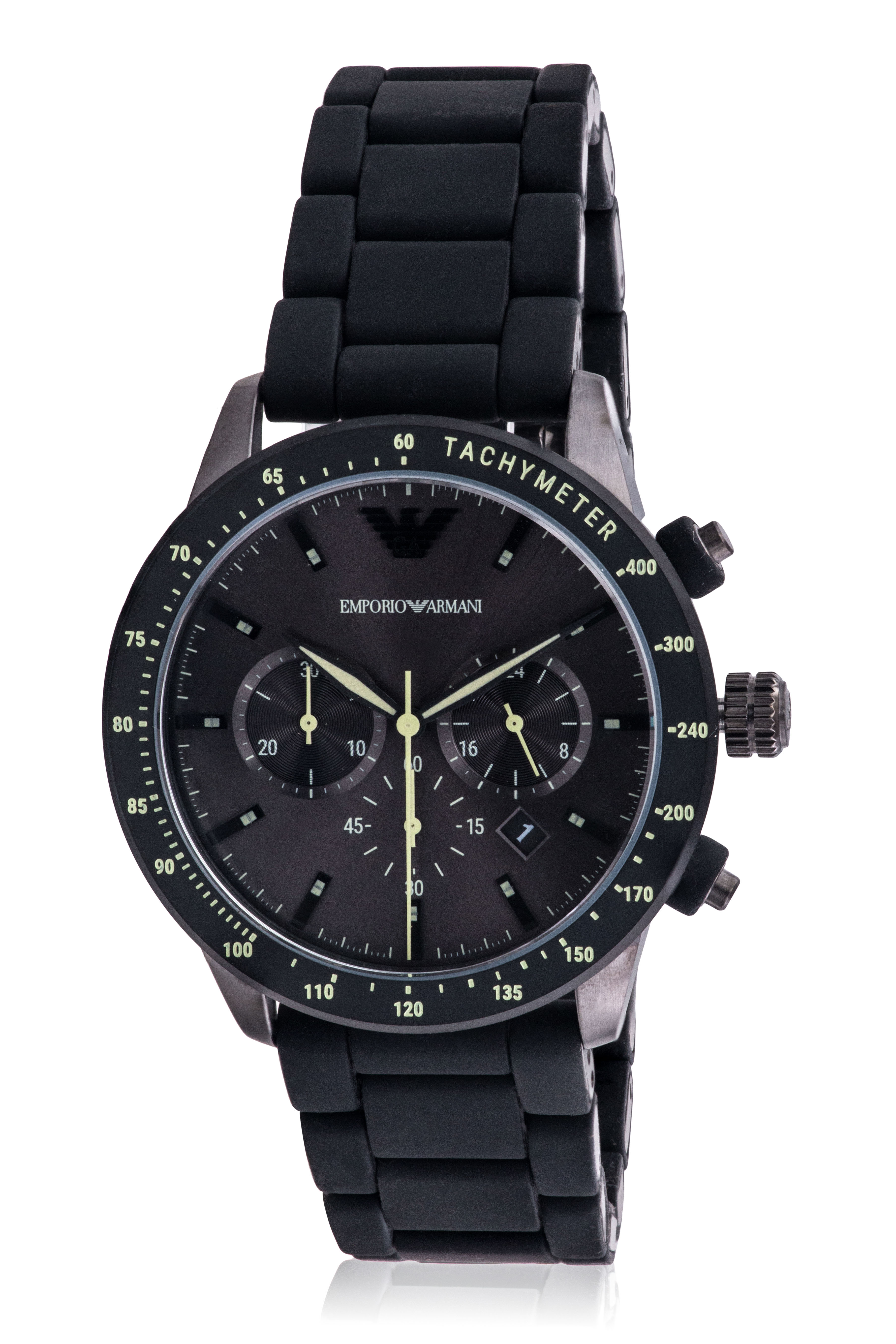 Emporio Armani Silicone Chronograph Mens Watch AR11410