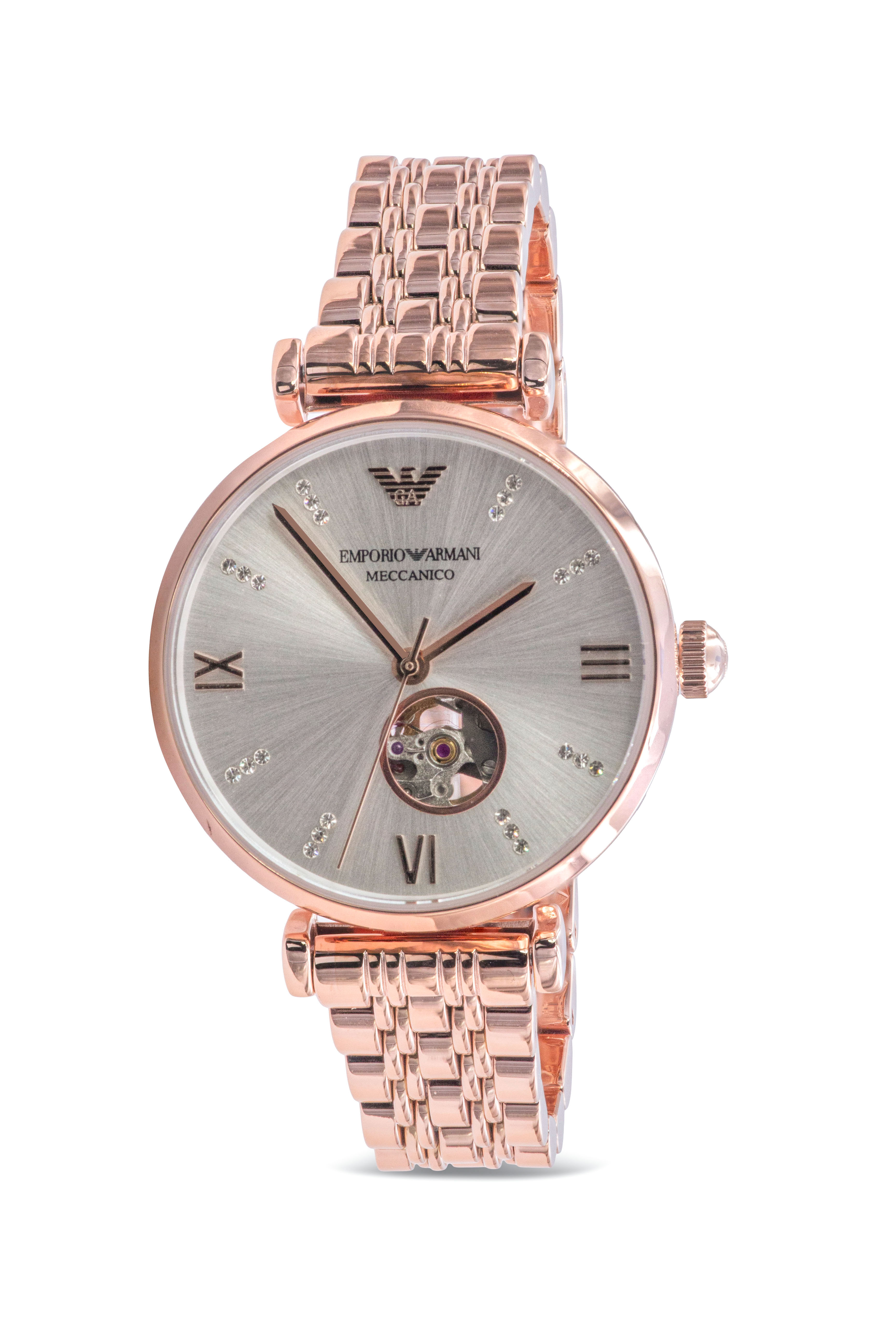 Emporio Armani Automatic Crystal Dial Ladies Watch AR60022