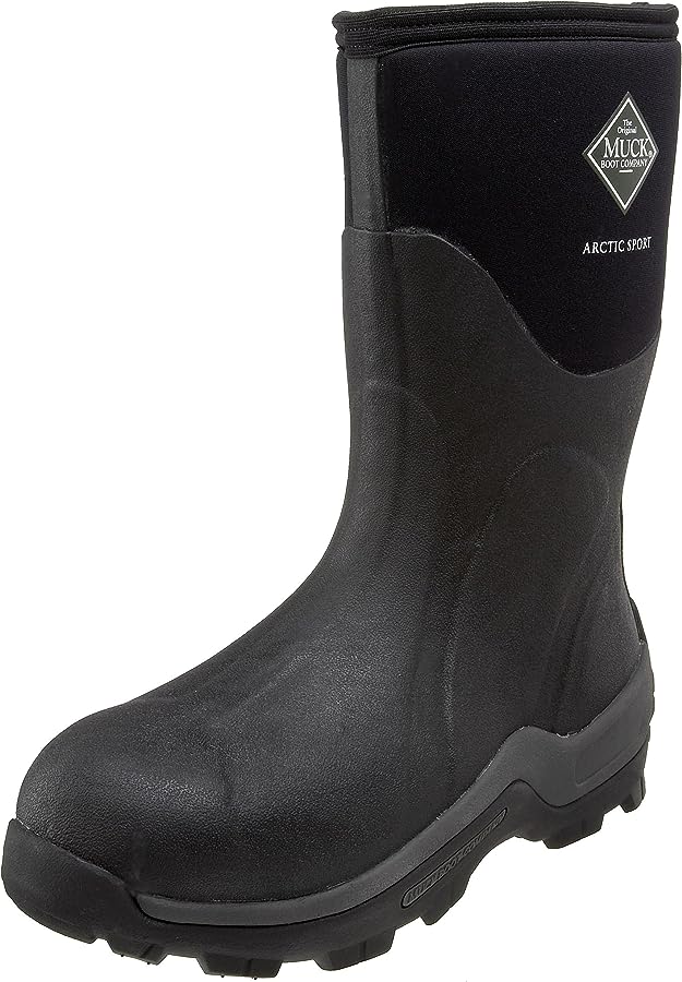 Muck Boot Mens Arctic Sport Mid Insulated Waterproof Boot - Black - 10