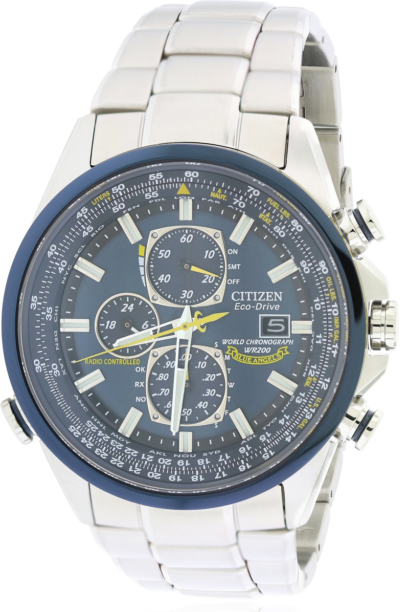 Citizen Eco-Drive Blue Angels Chronograph Atomic Mens Watch AT8020-54L