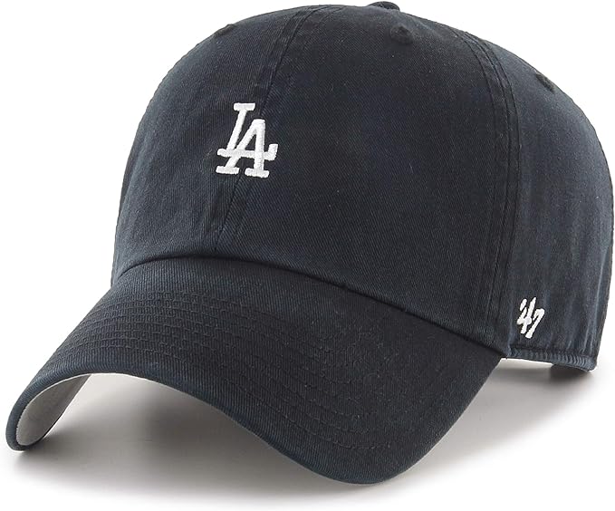 47 Brand Los Angeles Dodgers Base Runner Clean Up Cap - Black - One Size