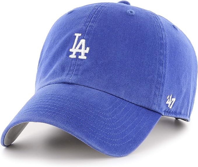 47 Brand Los Angeles Dodgers Base Runner Clean Up Cap - Royal - One Size