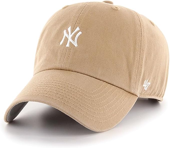 47 Brand New York Yankees Base Runner Clean Up Cap - Khaki - One Size