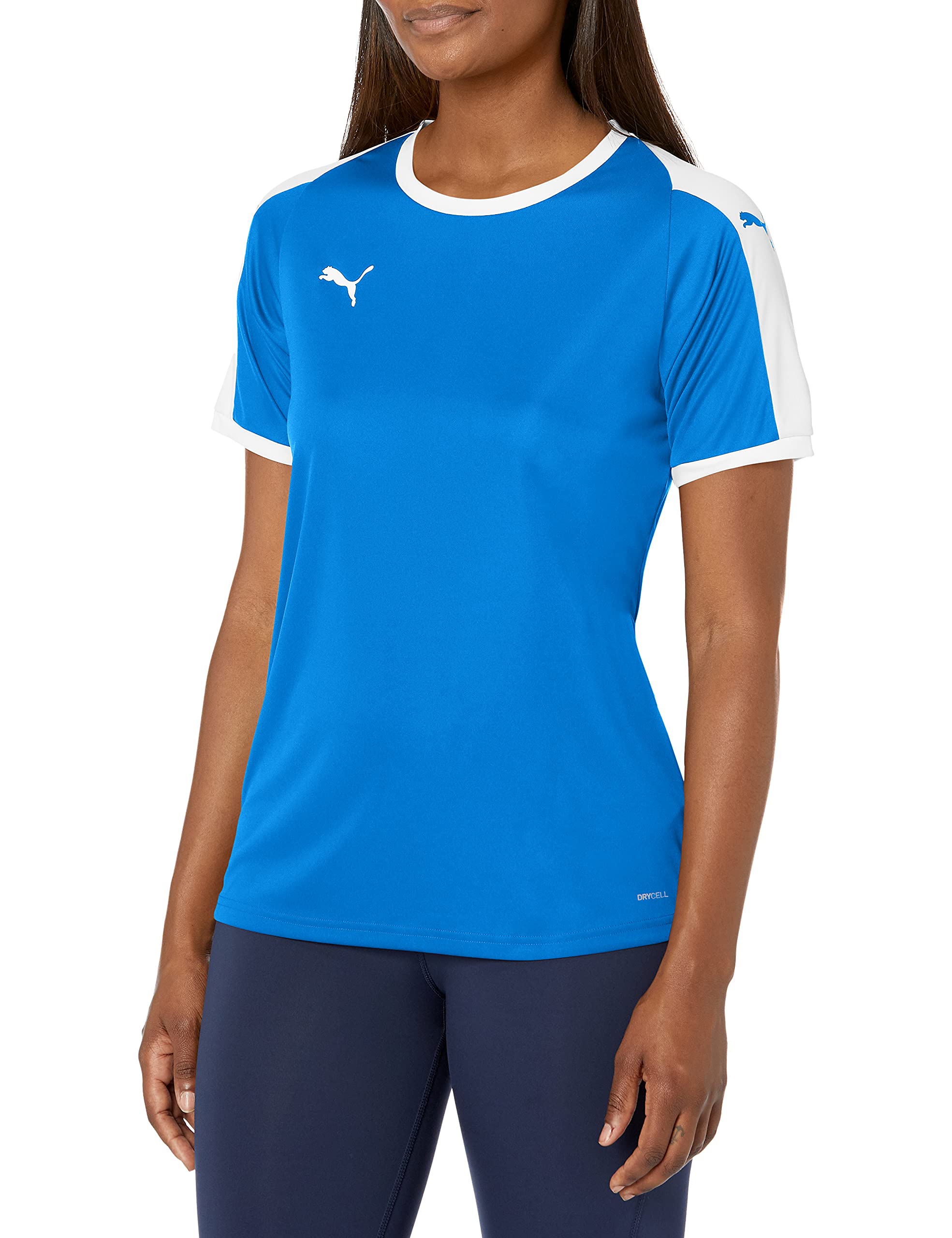 PUMA Womens Liga Jersey - Electric Blue Lemonade/White - Large