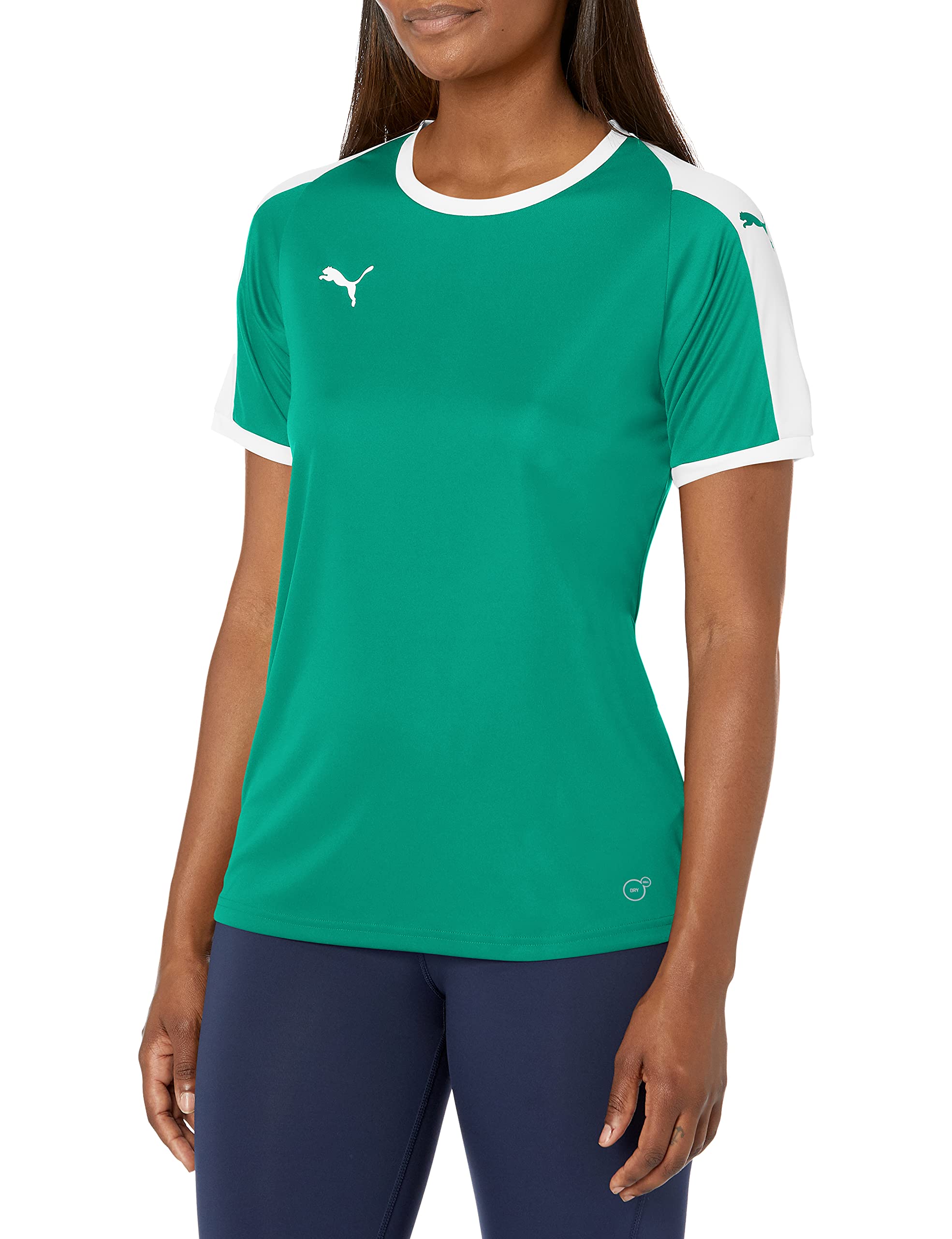 PUMA Womens Liga Jersey - Pepper Green/White - Medium