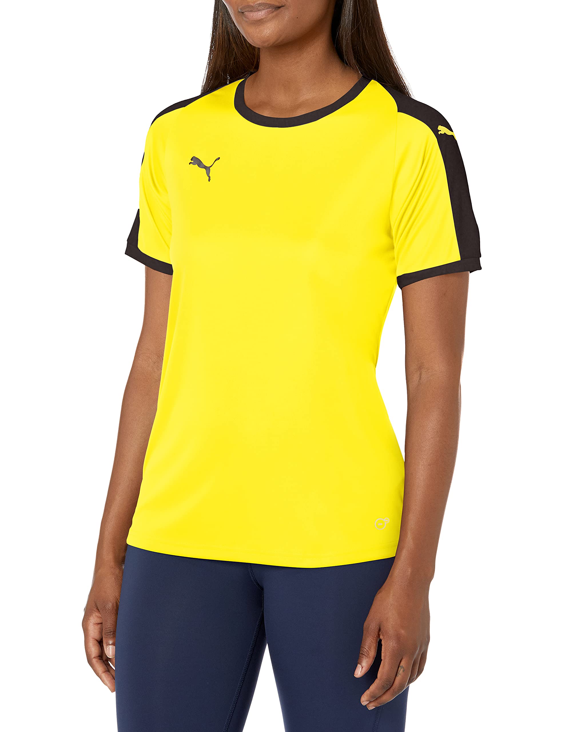 PUMA Womens Liga Jersey - Cyber Yellow/Black - Large