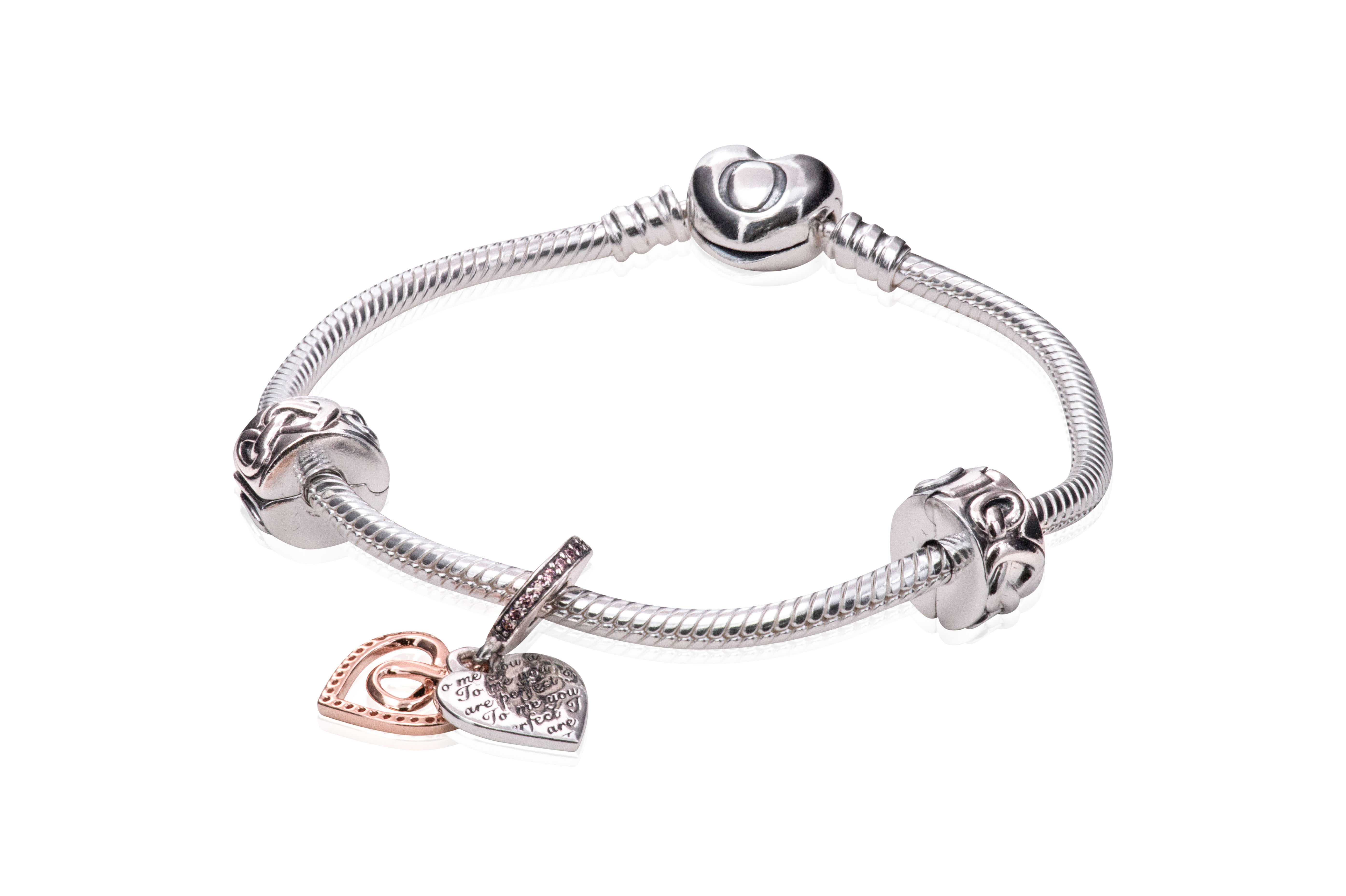 Pandora Two-Tone Infinity Heart Bracelet Gift Set