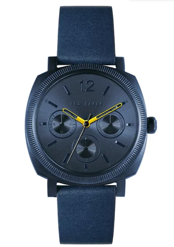 Ted Baker Caine Blue Leather Mens Watch