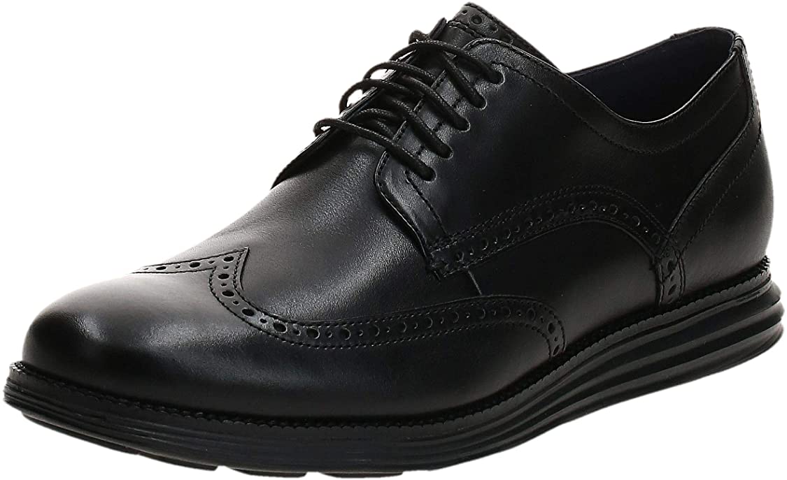Cole Haan Mens OriginalGrand Wingtip Oxford Shoe - Black - 9