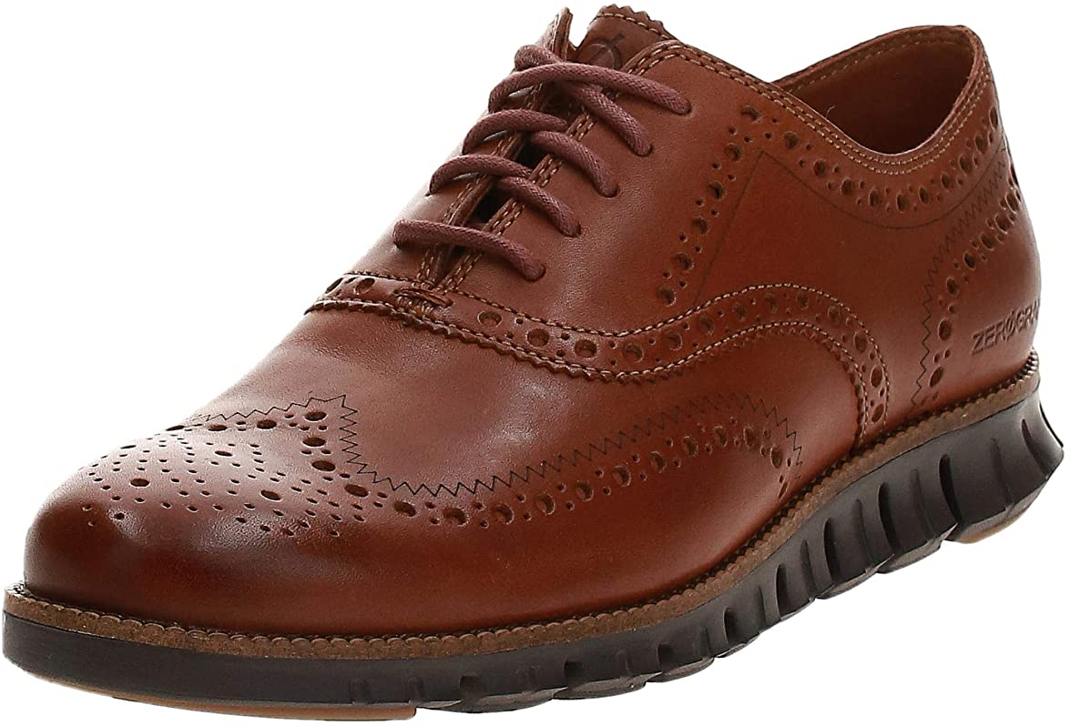 Cole Haan Mens Zerogrand Wing OX Oxford Shoe - british tan leather/java - 12