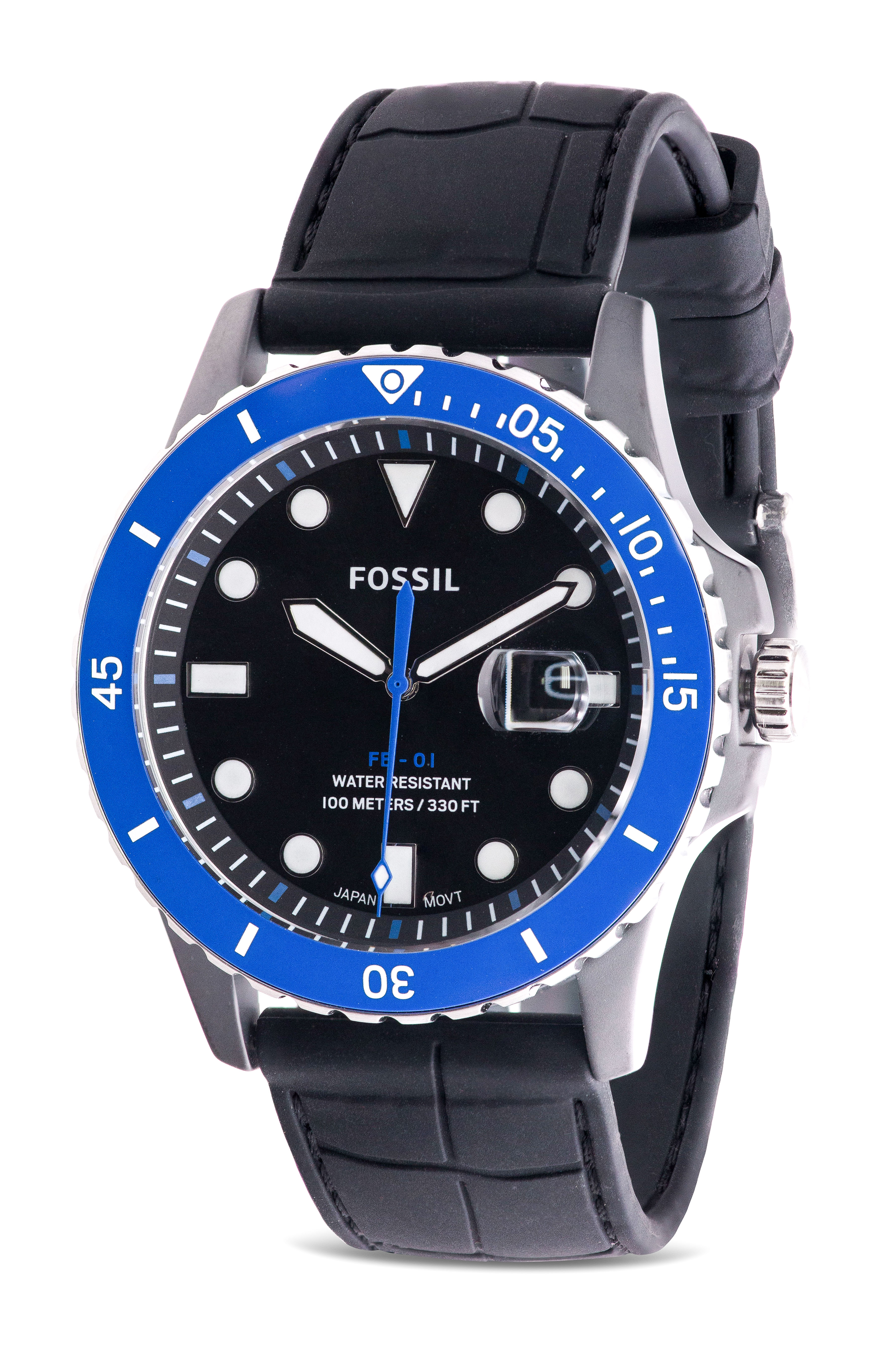 Fossil FB-01 Black Silicone Mens Watch CE5023