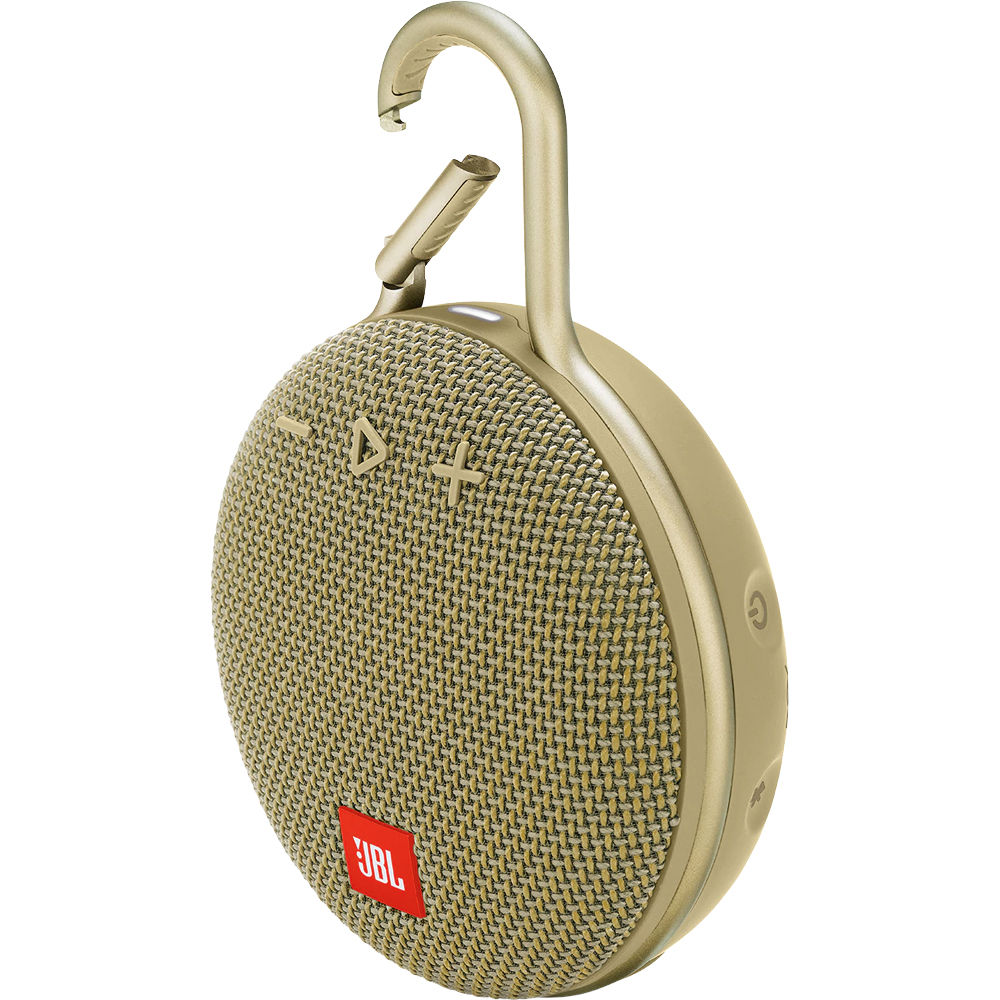 JBL Clip 3 Portable Waterproof Wireless Bluetooth Speaker - Sand - CLIP3-SAND