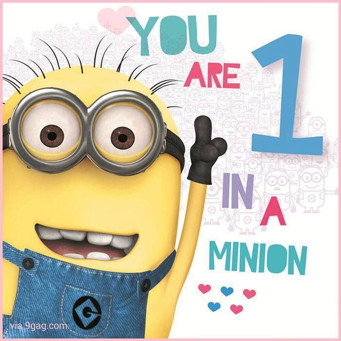 Despicable Me Minion Happy Birthday Card - 1 In a Minion