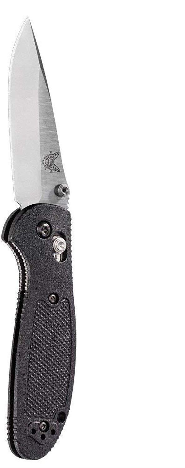 Benchmade - Mini Griptilian 556 EDC Manual Open Folding Knife Drop-Point Blade Plain Edge
