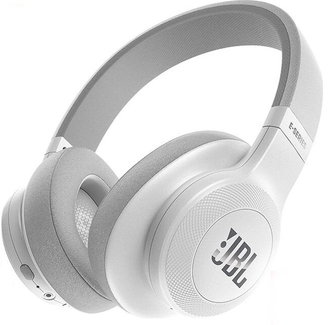 JBL E55BT Over-Ear Wireless Headphones White