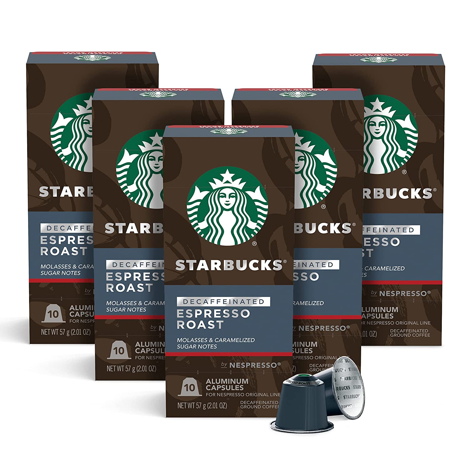 Starbucks by Nespresso - Decaf Espresso Dark Roast - 50-count - Compatible with Nespresso Original Line