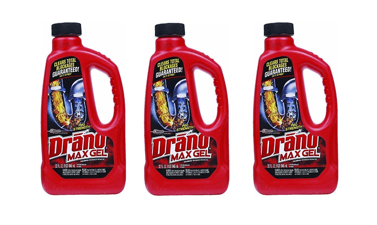 Drano Max Gel Clog Remover 32 Oz - Pack of 3