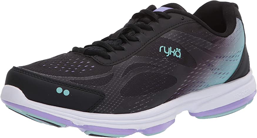 Ryka Womens Devotion Plus 2 Walking Shoe - Black Purple - 9