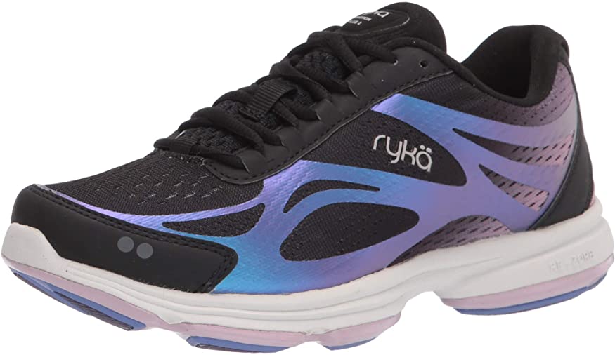 Ryka Womens Devotion Plus 2 Walking Shoe - Black Flex - 8.5