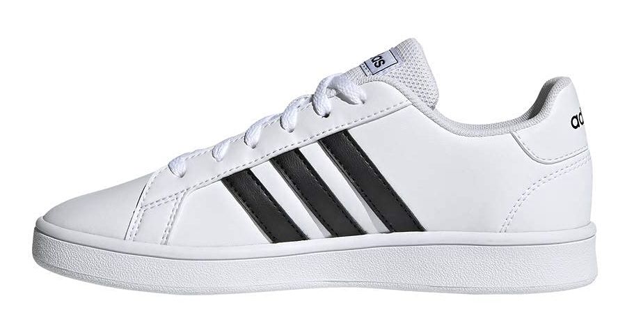 Adidas Kids Unisex Grand Court Shoes - Cloud White / Core Black / Cloud White - 1