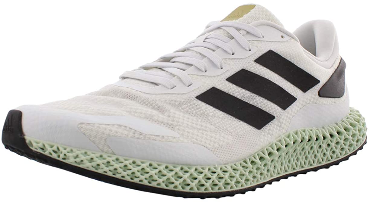 Adidas 4D Run 1.0 Running Shoes - Cloud White/Core Black/Gold Metallic - 10