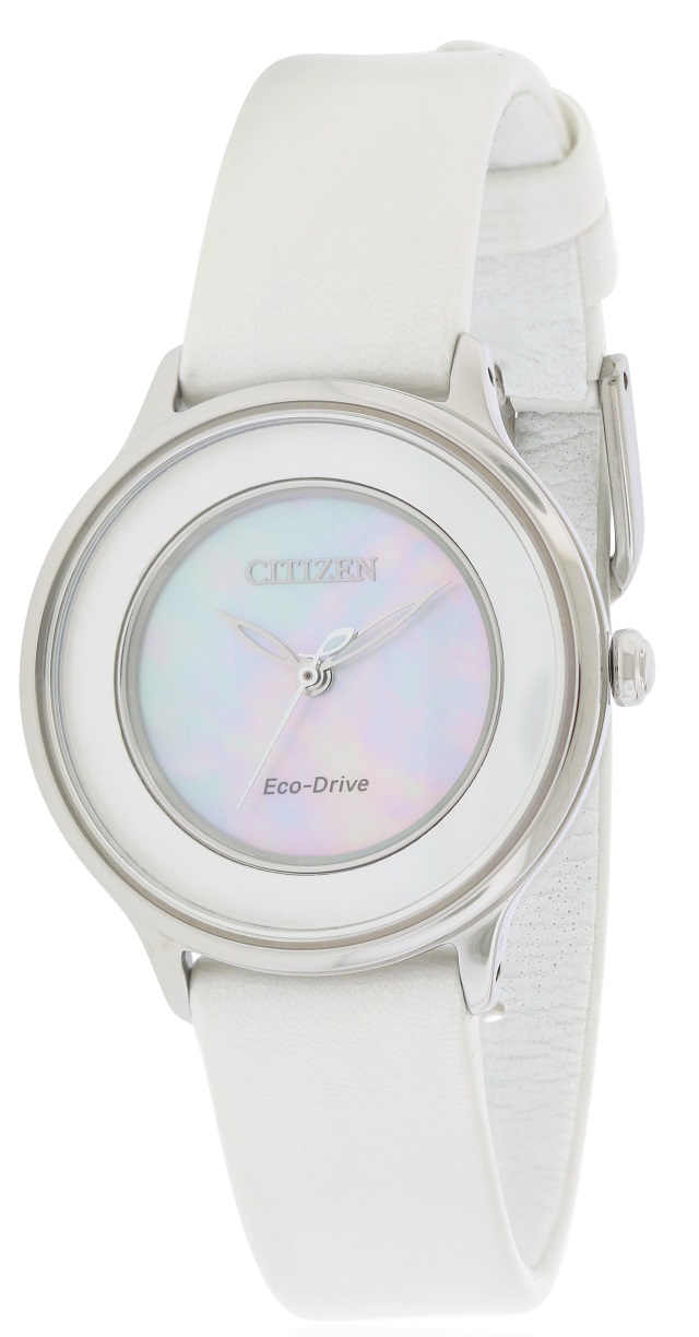 Citizen Eco-Drive Circle of Time Leather Ladies Watch EM0381-03D
