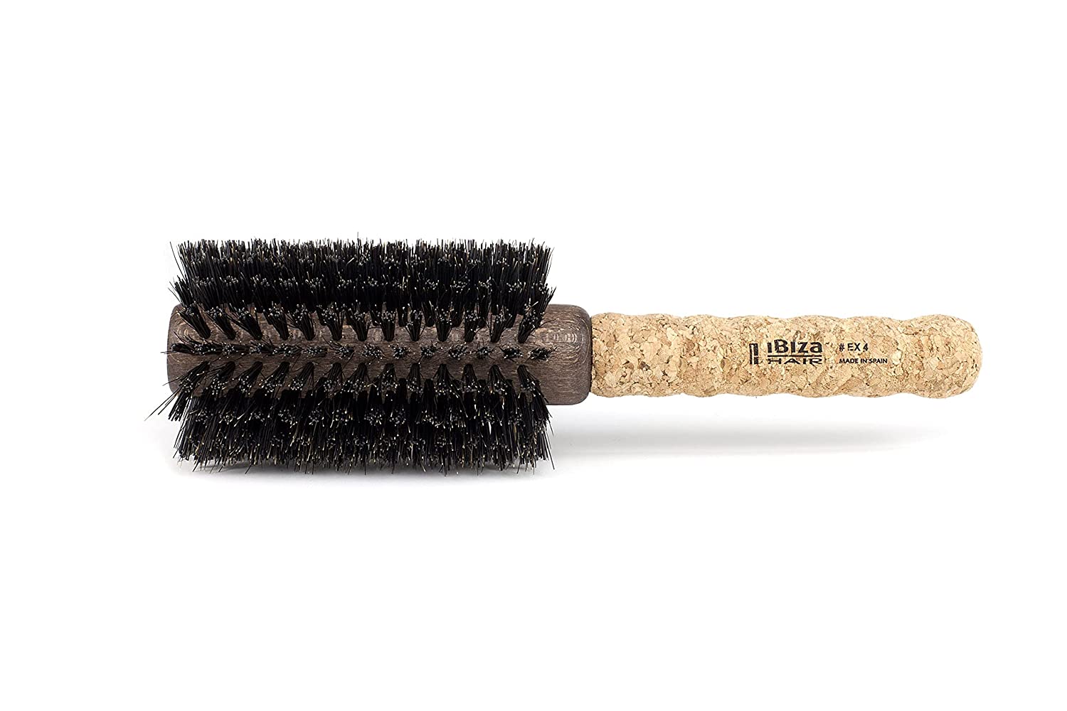Ibiza Hair Brush - EX4 Boar Bristle Brush - Lightweight - Salon Quality - Heat Resistant 65mm Round Hair Brush