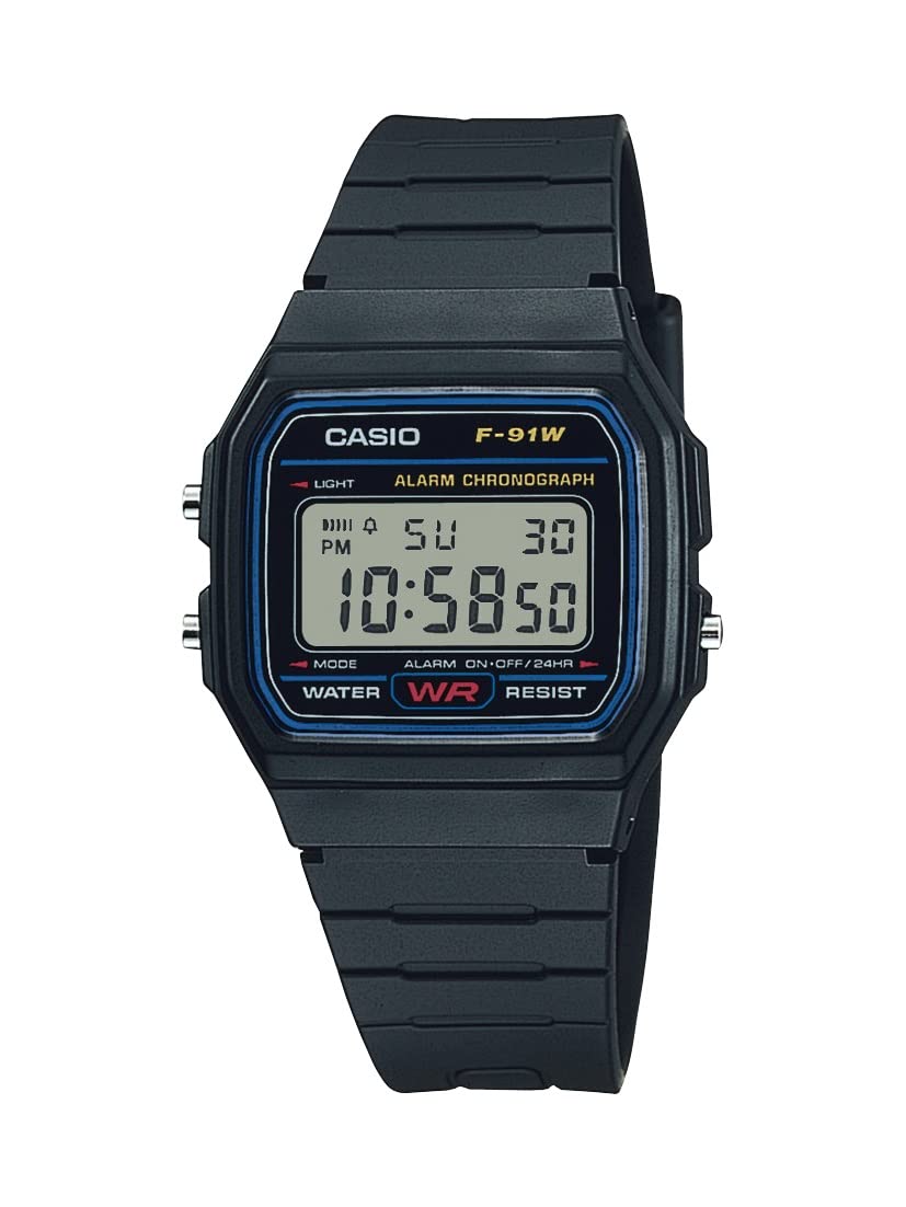 Casio Black Digital Mens Watch F-91W-1HDG
