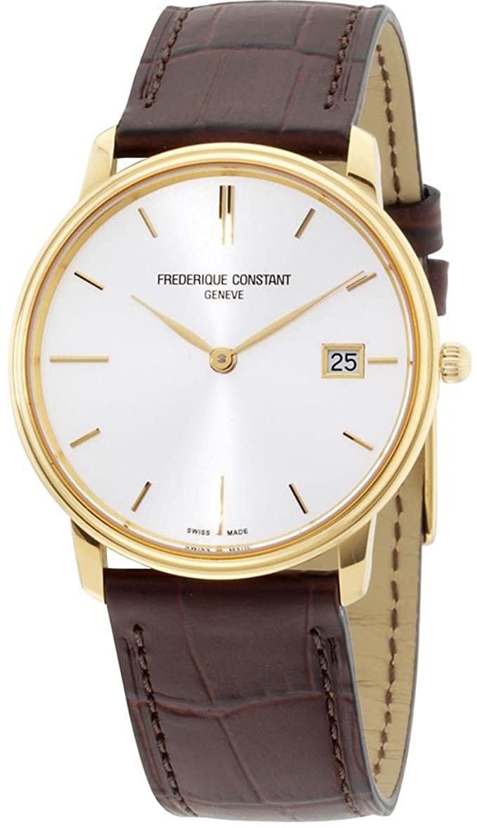 Frederique Constant Slim Line Leather Mens Watch FC-220NV4S5