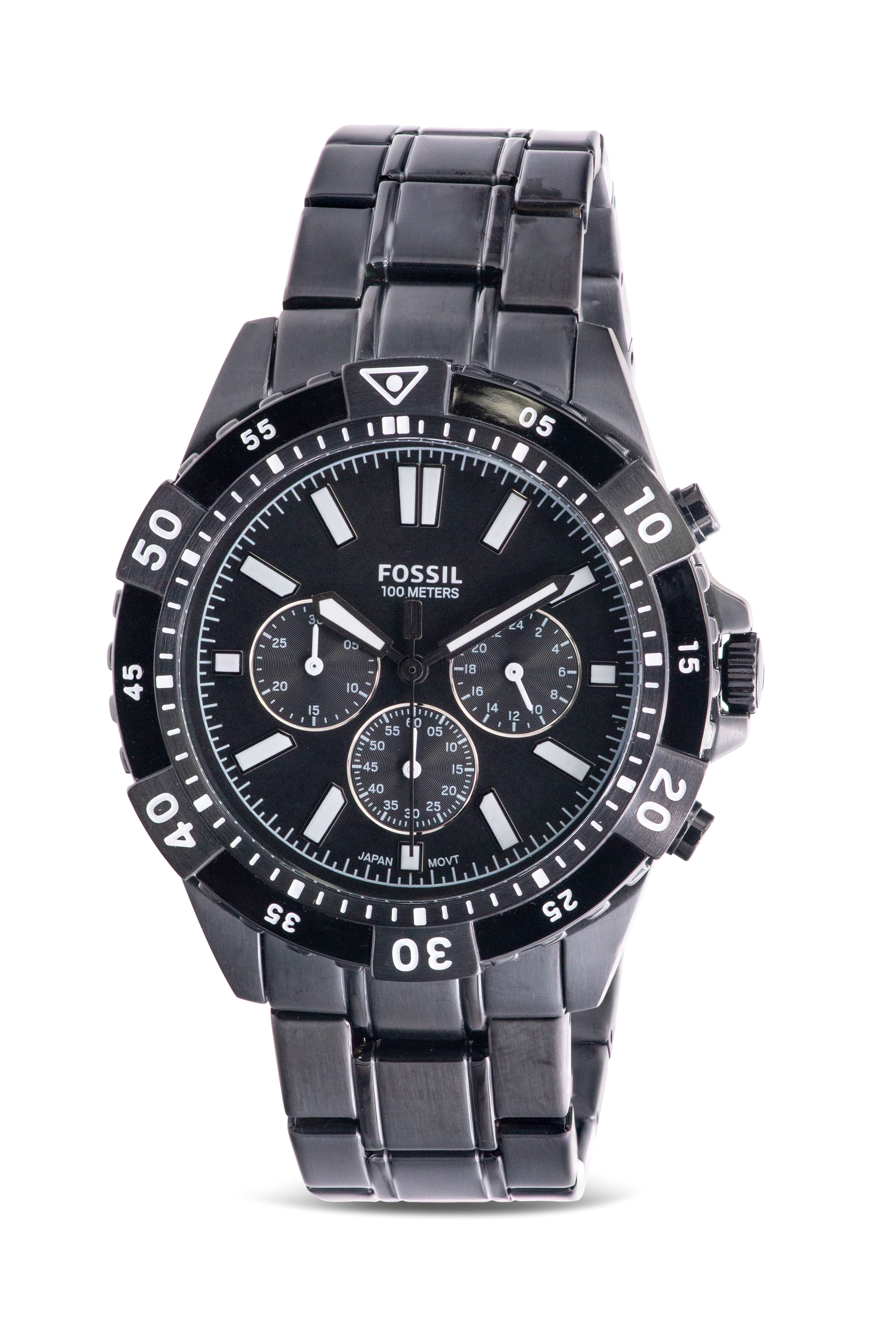 Fossil Garrett Chronograph Black Stainless Steel Mens Watch FS5773