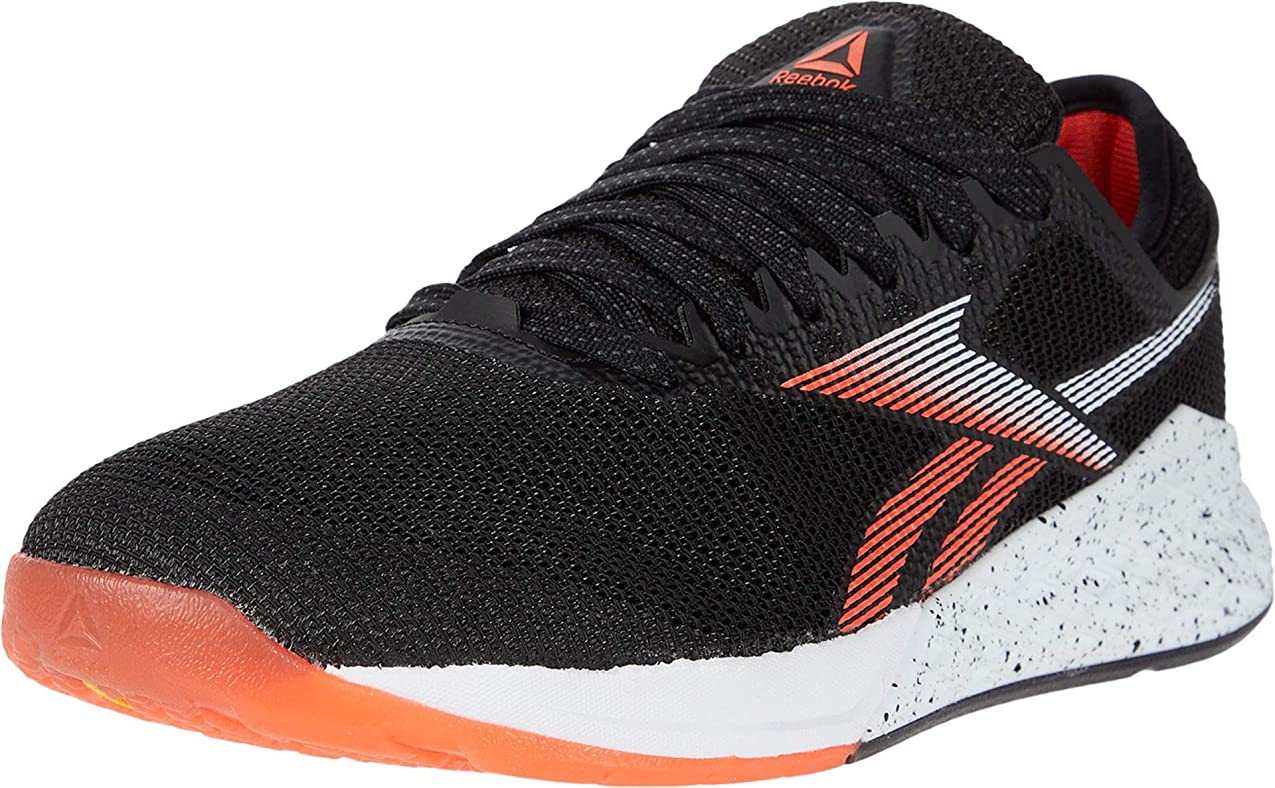 Reebok Mens Nano 9 Cross Trainer - Black/White/Vivid Orange - 12.5