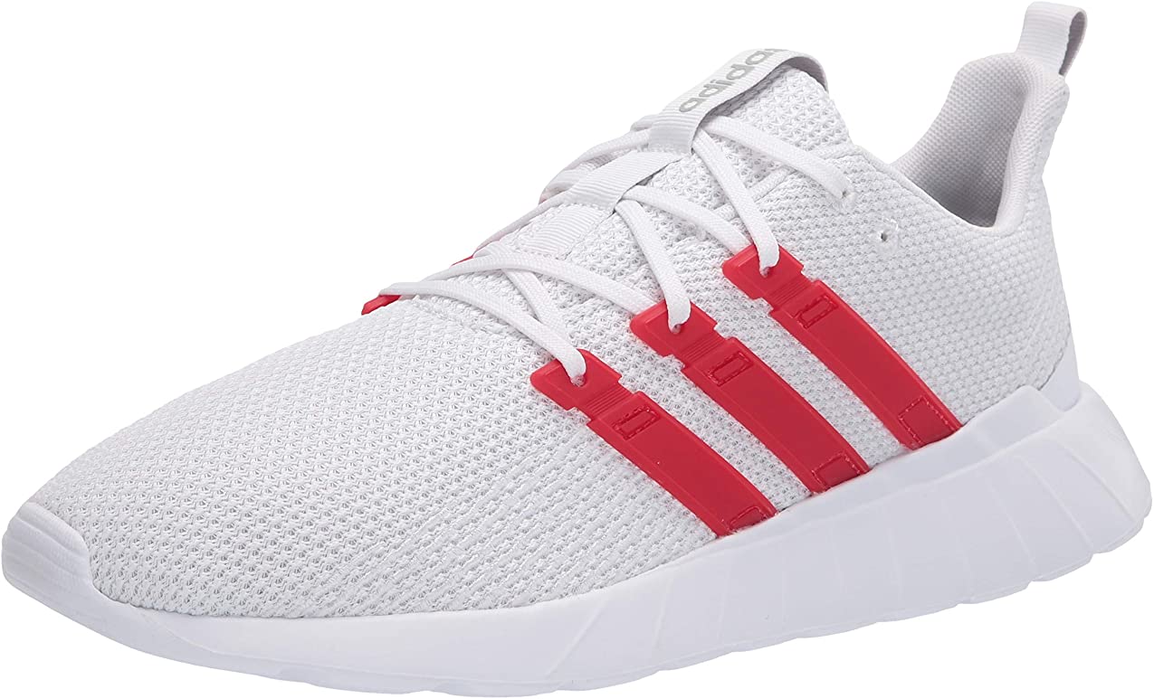 Adidas Questar Flow Shoes - Cloud White/Scarlet/Grey Two - 9.5
