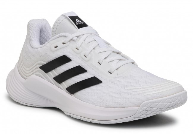 Adidas Womens Novaflight Volleyball Shoes - Cloud White / Core Black - 6