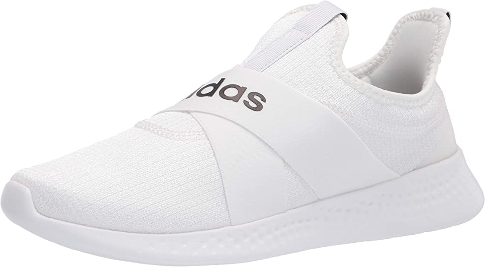 adidas Womens Puremotion Adapt Running Shoes - Cloud White / Core Black / Dove Grey - 6