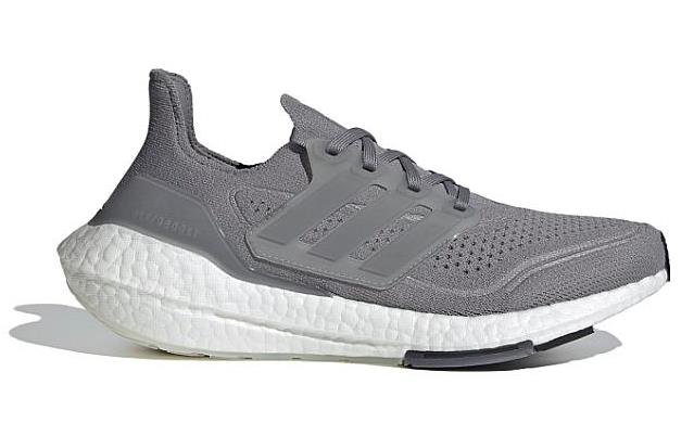 Adidas Womens Ultraboost 21 Running Shoes - Grey - 8