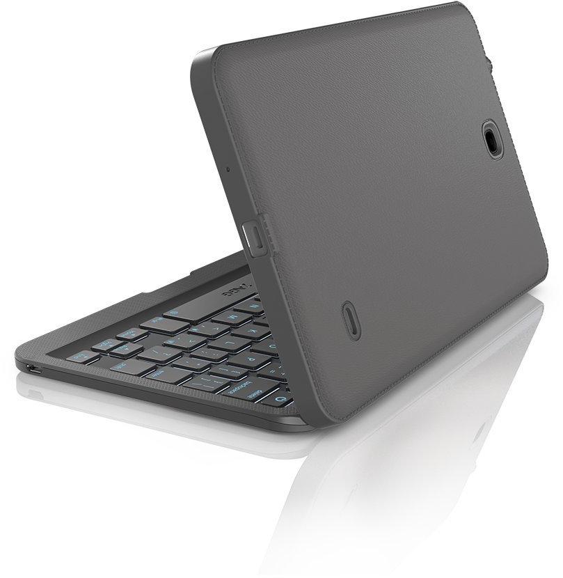 ZAGG 8.1-Inch. Folio Case Cover Hinged with Backlit Bluetooth Keyboard for Samsung Galaxy Tab 4 - Black ZAGG 8.1-Inch. Folio Case Cover Hinged with Backlit Bluetooth Keyboard for Samsung Galaxy Tab 4 - Black