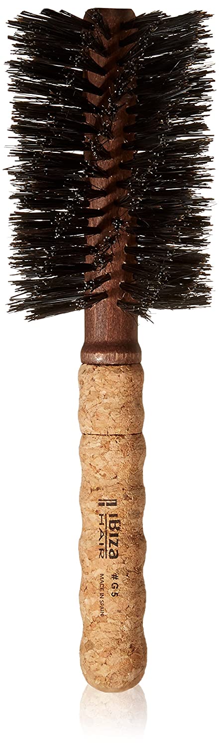 Ibiza Hair Brush - G5 Boar Brush for Coarse Hair - Salon Quality - Heat Resistant 70mm Round Brush for Long Hair