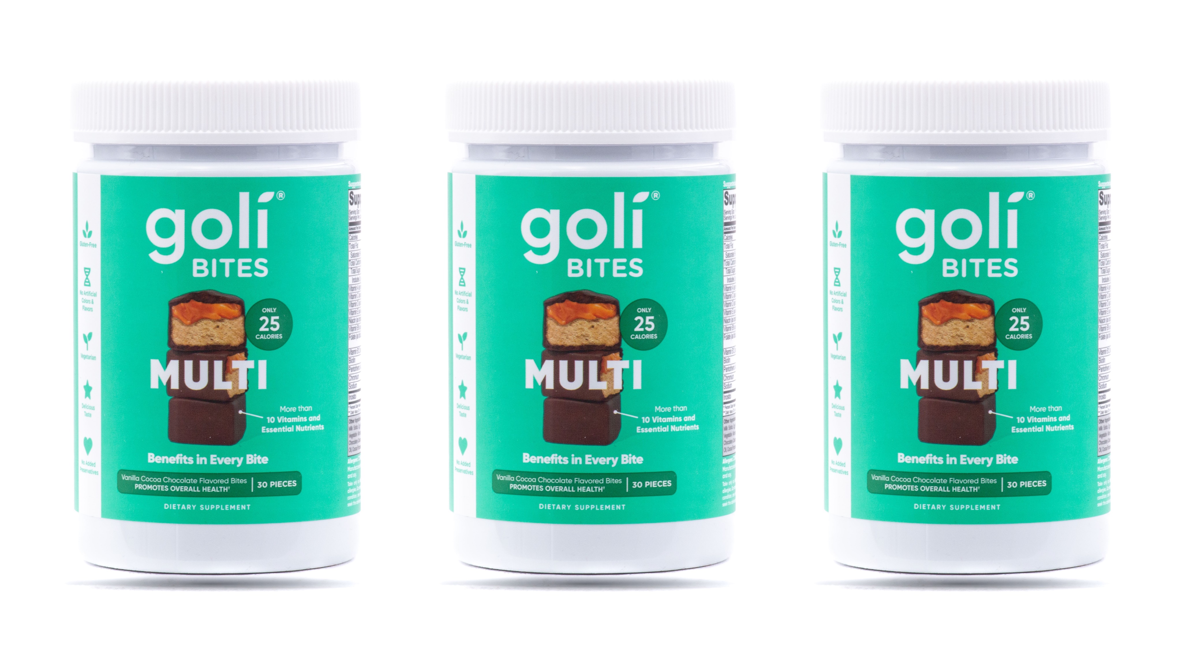 Goli Multi Vitamin Bites - 90 Count - Milk Chocolate Vanilla Cocoa Flavor