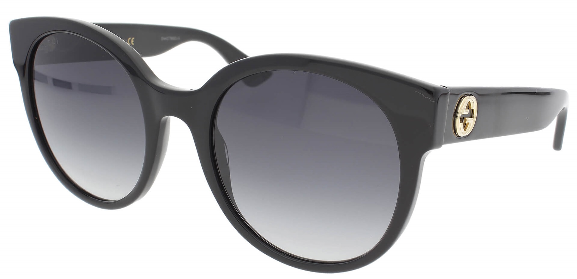 Gucci Round Black Ladies Sunglasses - GG0035S-001
