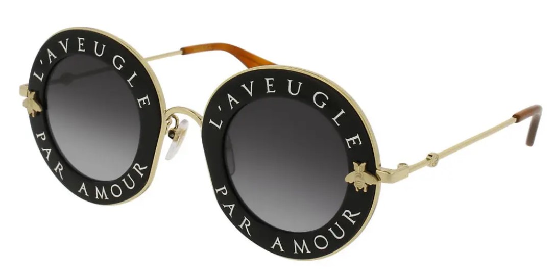 Gucci Ladies Panto Metal Sunglasses