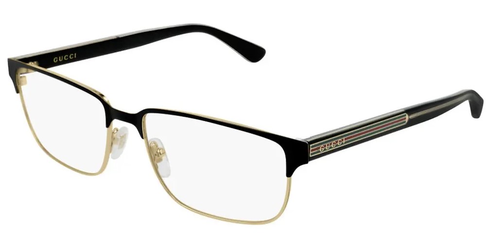 Gucci Gold Full Rim Mens Eyegalsses
