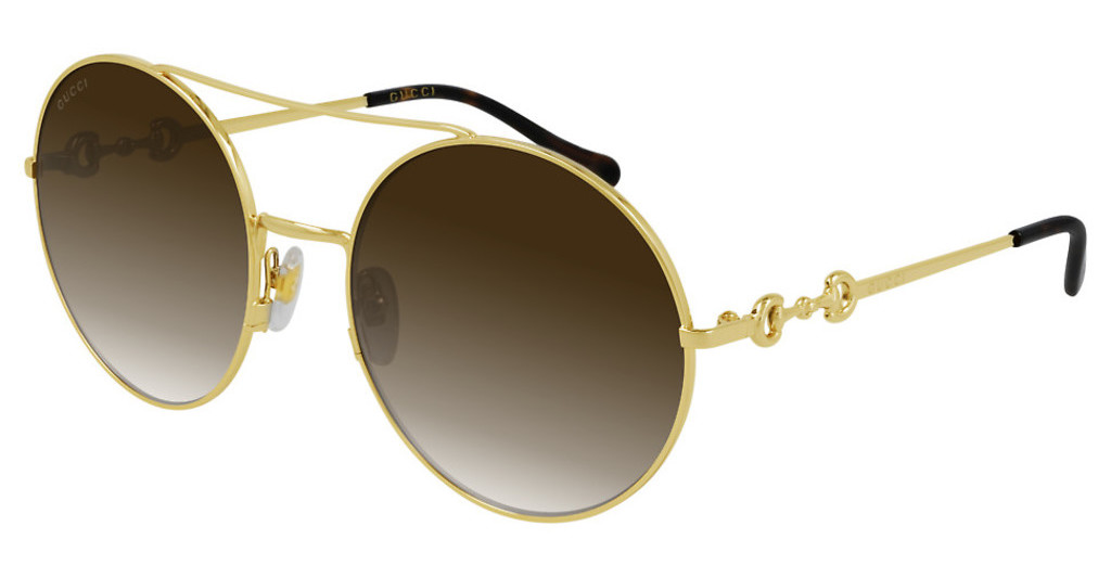 Gucci Panto Gold Ladies Sunglasses