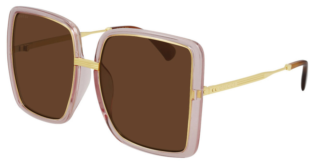 Gucci Pink Rectangular Ladies Sunglasses
