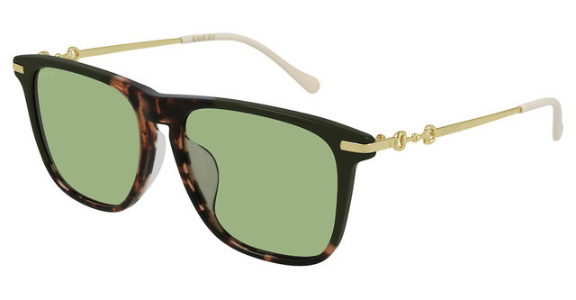 Gucci Havana Rectangular Mens Sunglasses