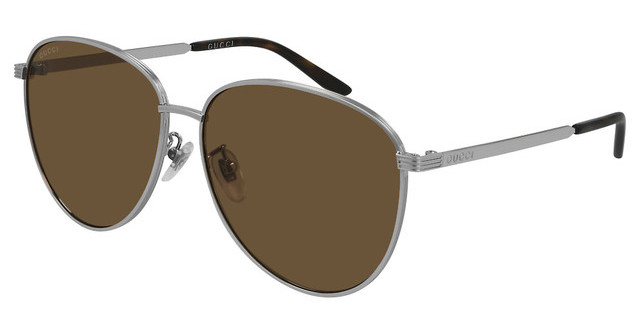 Gucci Silver Pilot Unisex Sunglasses