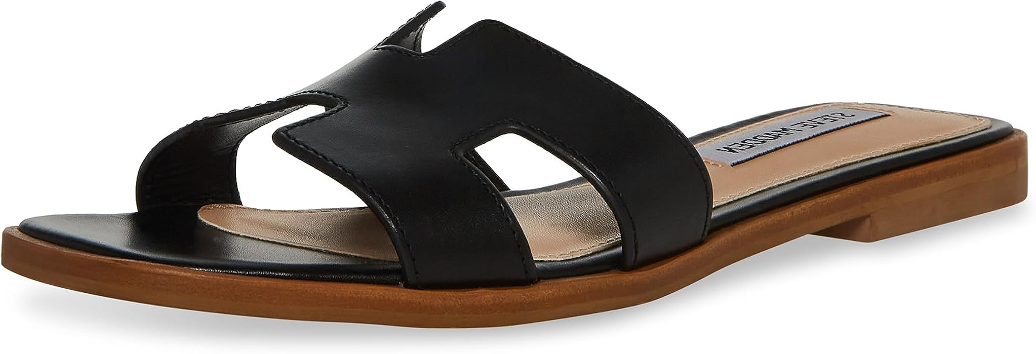 Steve Madden Hadyn Womens Slide - Black Leather - 9